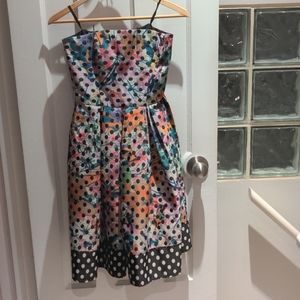 Strapless Floral Cocktail Dress from Anthropologie, size 2